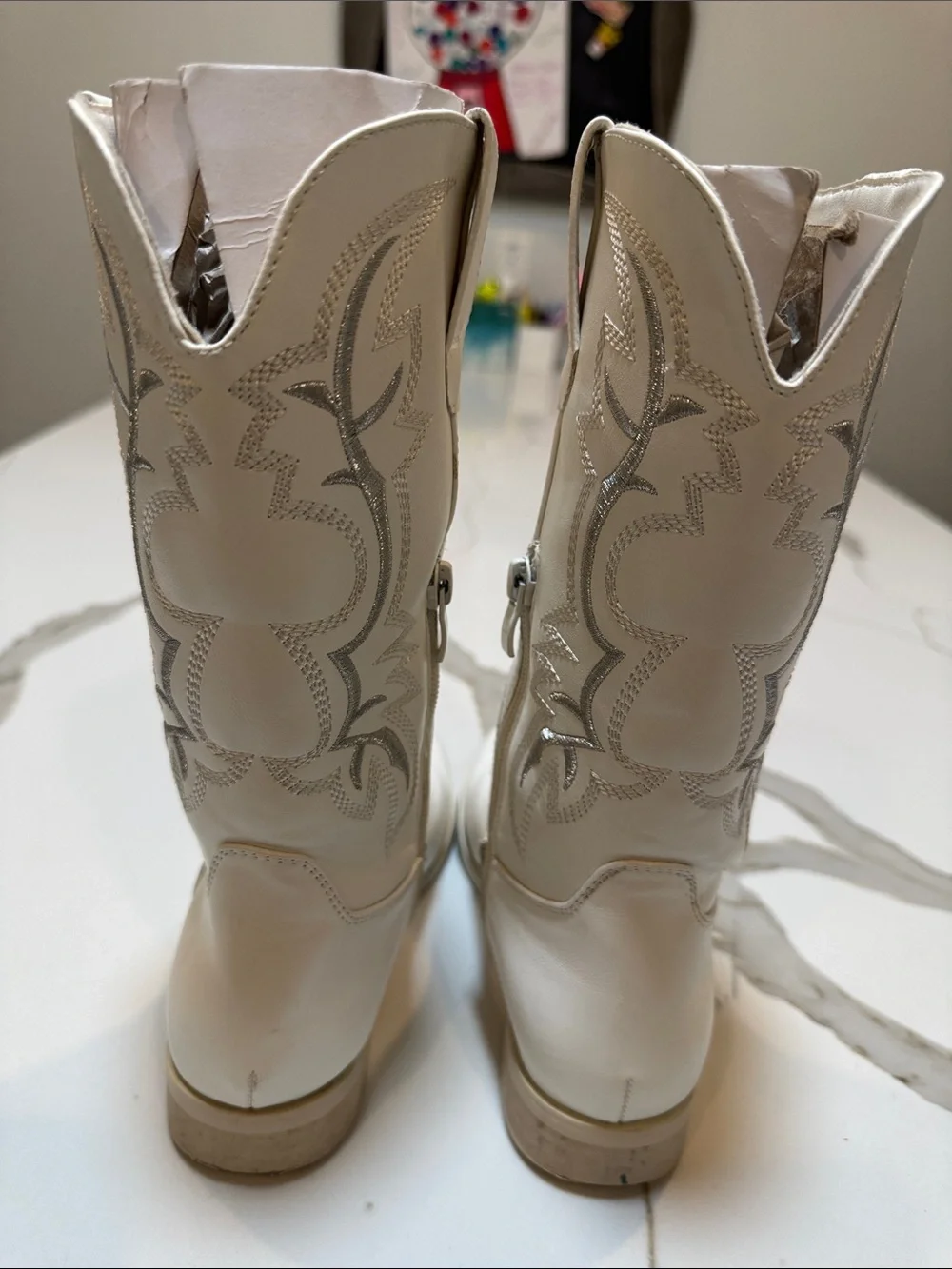 ILV White Girls Western Cowboy Cowgirl Boots size 3
